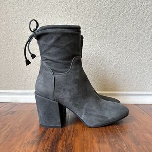 NWOB AQUATALIA Floria Heeled Booties in Suede Grey ITALY MADE